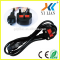 Wholesale UK 3 round Pin Plug 230v Power Cord Power Cable ac power supply cord